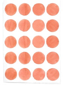 Stickers pois aquarelle  orange